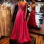 Hot Pink Junior Pretty Cap Sleeve Formal A Line Handmade Long Prom Dresses, WG213