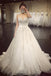 A Line Lace Crystal A line  Luxurious Long Custom Wedding Gowns, Affordable Bridal Dresses, 17112