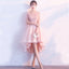 New Arrival High-Low Applique Homecoming Dresses, A-Line Organza Cheap Homecoming Dresses, KX294