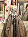 Sweetheart Neckline A-Line Tulle Backless Applique Prom Dress, FC306