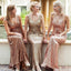 Mismatched Sequin Sexy Popular Cheap Long Wedding Party Bridesmaid Dresses, WG306