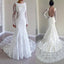 Sexy Full Sleeve Open Back Beautiful Affordable Lace Wedding Dresses with Short Train,220042