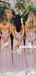 Gorgeous A-line Chiffon Spaghetti Straps Backless Bridesmaid Dress, FC4858