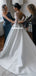 Stunning Satin A-line Long Sleeves Wedding Dresses, FC5030
