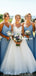 Stunning A-line Spaghetti Straps V-neck Backless Bridesmaid Dress, FC5048