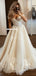 Off Shoulder A-line Tulle Backless Wedding Dresses, FC5202