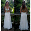 Sexy White Junior Open Back Unique Gorgeous Long Prom Dress, WG532