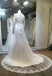 Long Sleeves Straight Neck Charming Lace Beaded Stunning Inexpensive Wedding Dress, WG635