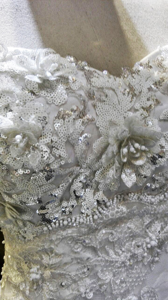 Gorgeous Sweet Heart Beaded Lace On Sale Long Wedding Dresses, WG638