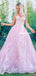 Elegant A-line Lace Sweetheart Backless Long Prom Dresses, FC5485