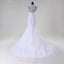 Long Wedding Dress, Lace Wedding Dress, Sleeveless Wedding Dress, Honest Bridal Dress, Mermaid Wedding Dress, Applique Wedding Dress, LB0704