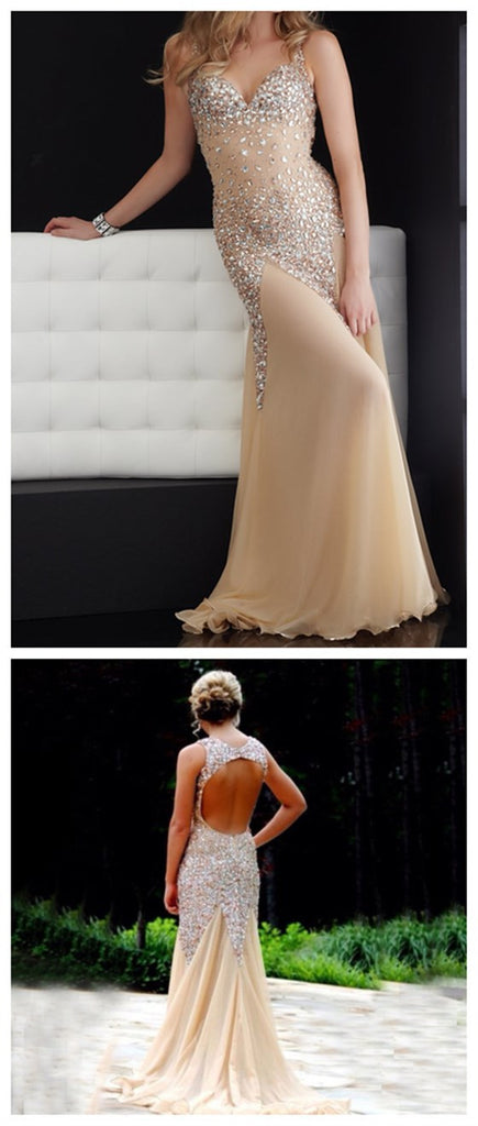 Sparkle Prom Dresses, Open Back Prom Dresses, Rhinestone Prom Dresses, Mermaid Prom Dresses, Sexy Prom Dresses,PD0037