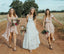 Unique High-Low Chiffon V-Neck A-Line Backless Charming Bridesmaid Dress, FC1691