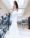 Long Mermaid Lace Sleeveless Cross-back Prom Dress , FC5284