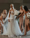 Off Shoulder A-line Charming Lace Backless Floor-Length Wedding Dresses, FC3912